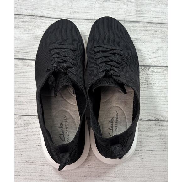 Clarks Cloudsteppers Women’s Nova Glint Sneakers Black Knit Size 10 - Picture 4 of 7